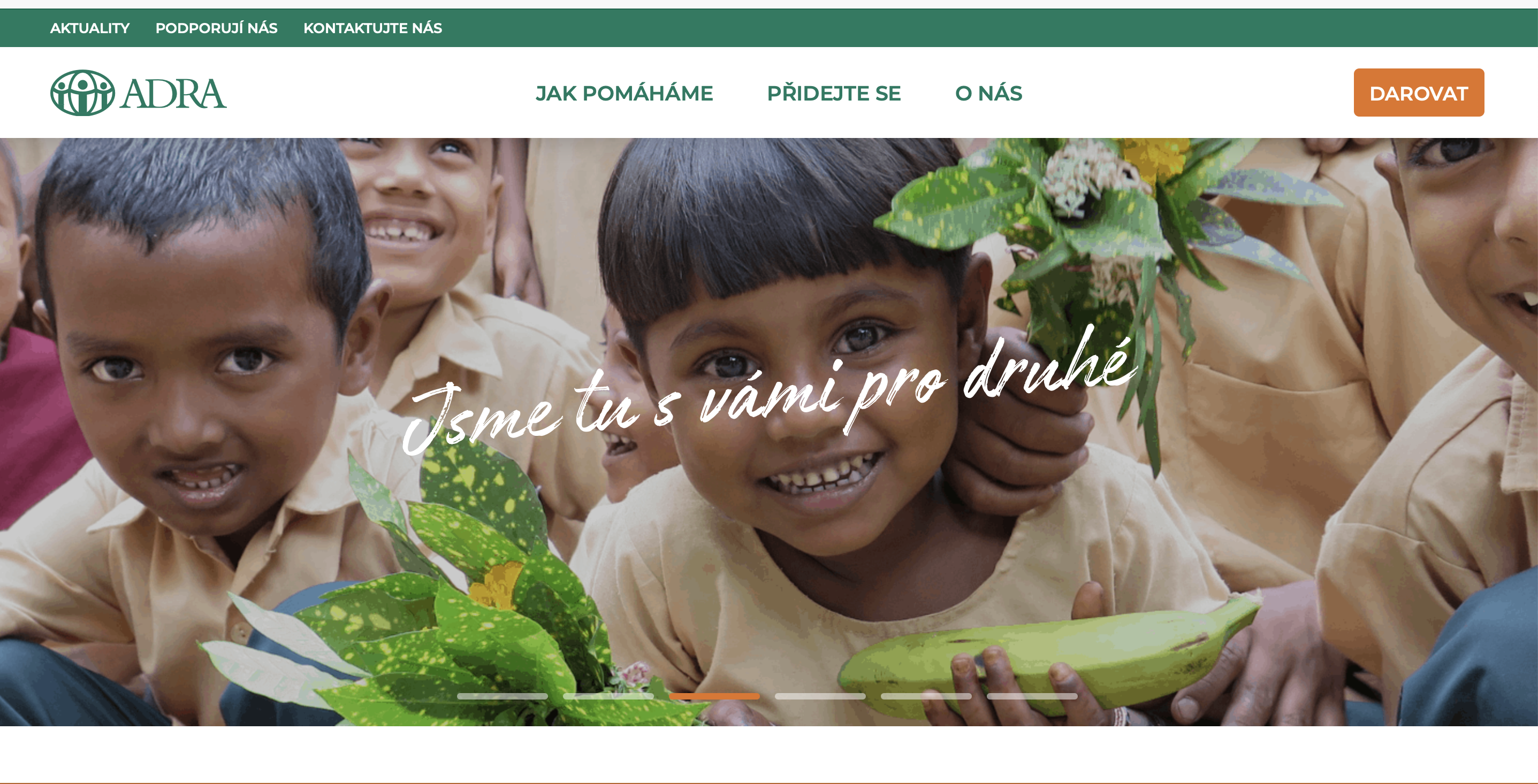 ADRA má nové webové stránky